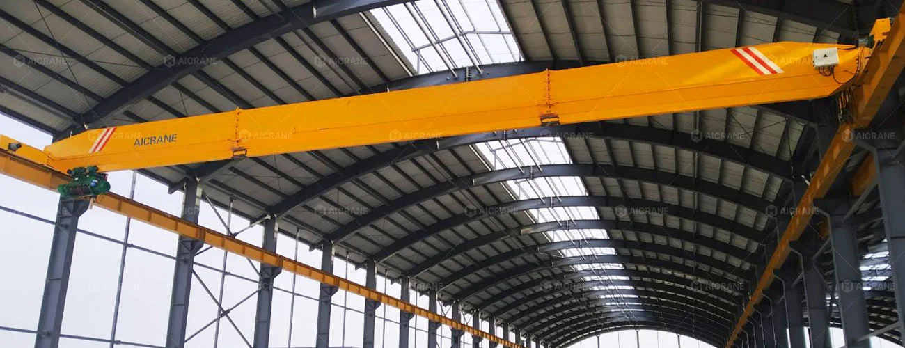 10 ton single girder bridge crane for precast concrete yard in Uzbekistan