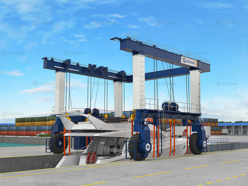 100 Ton Boat Travel Lift for Yacht Launching in Marina
