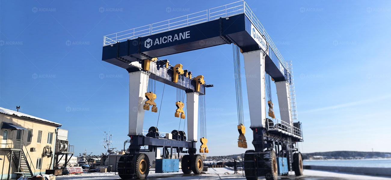 300 Ton Marine Travel Lift for Commercial Fishing in Russia