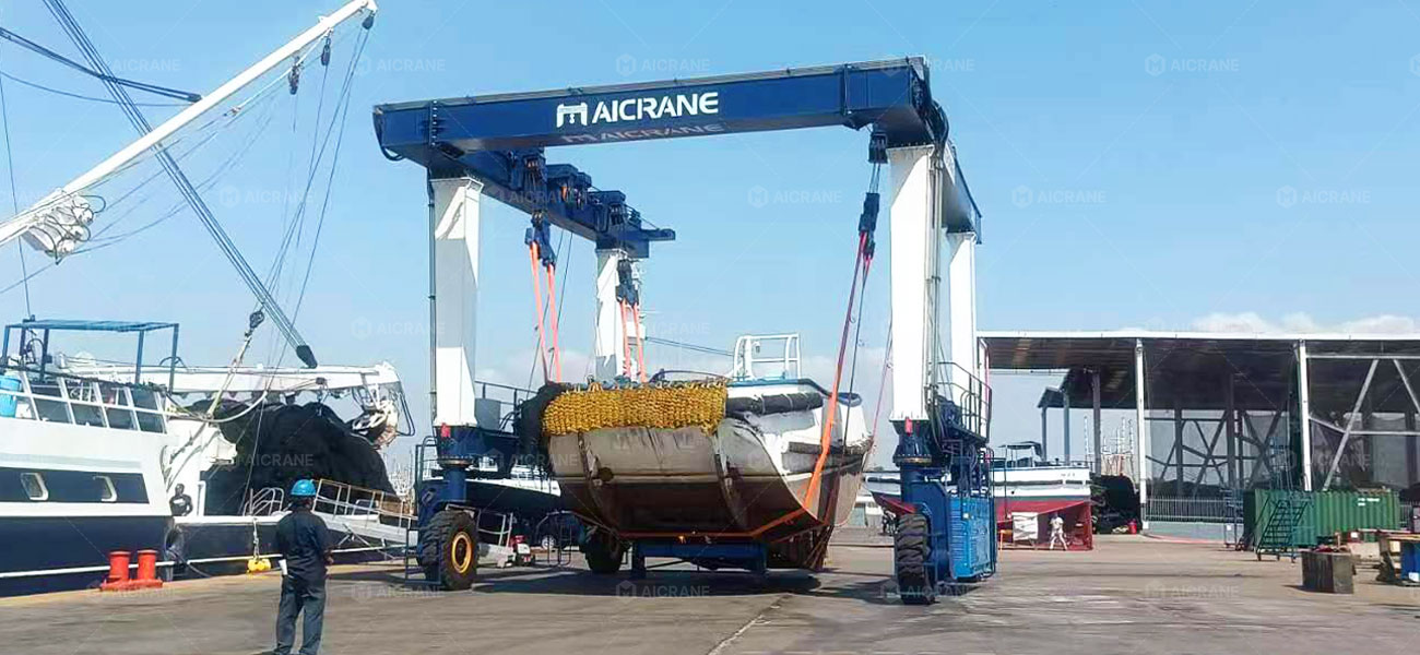 50t boat travel lift for fishing vessel maintenance in Mexico