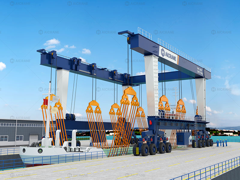 800-1200 ton ultra capacity travel lift for heavy vessel launching