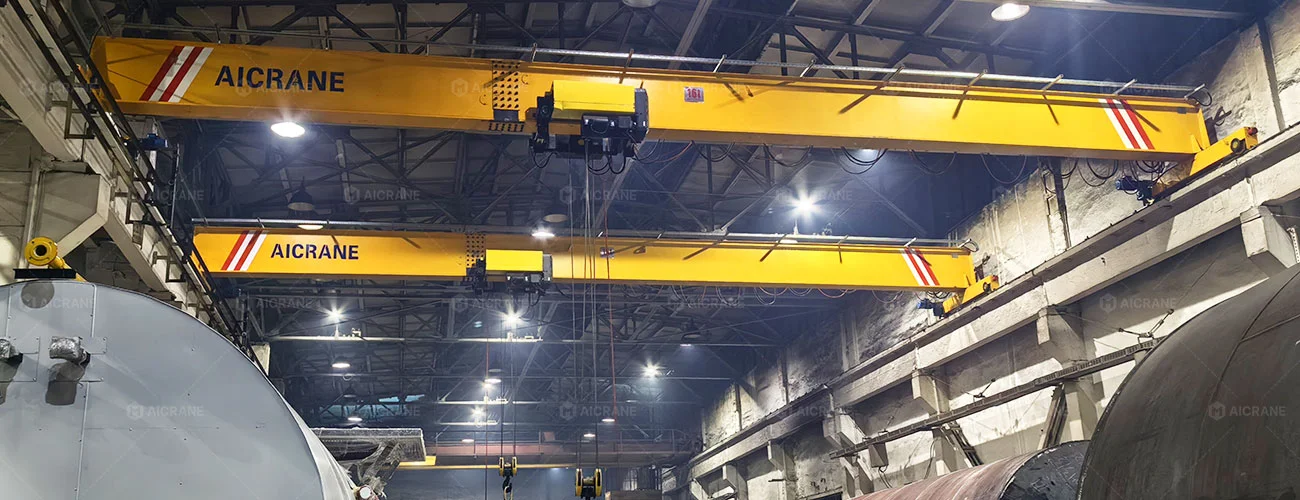 AQ-HD single girder overhead cranes for machinery assembly in Russia