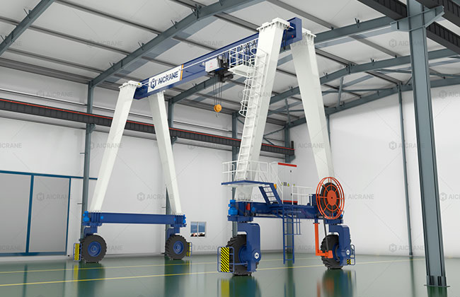 Cable Reel-Powered Electric Rubber Tired Gantry Crane