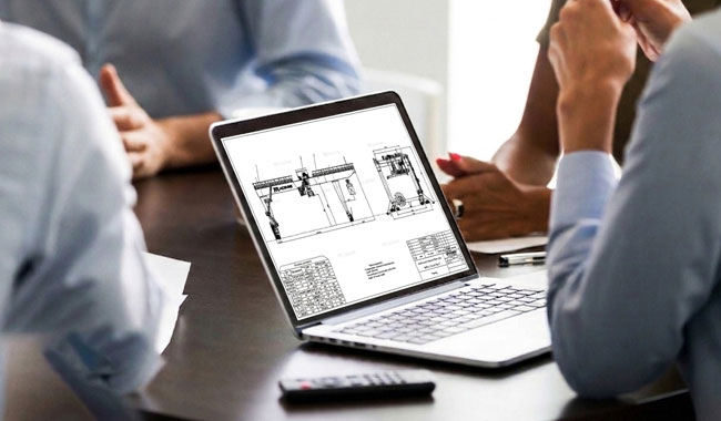 Detailed engineering drawings for customized port crane solutions