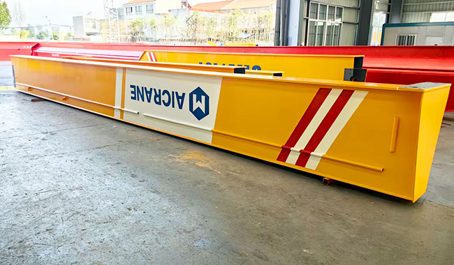 Heavy-duty steel main bridge girder of an AICRANE single girder overhead crane