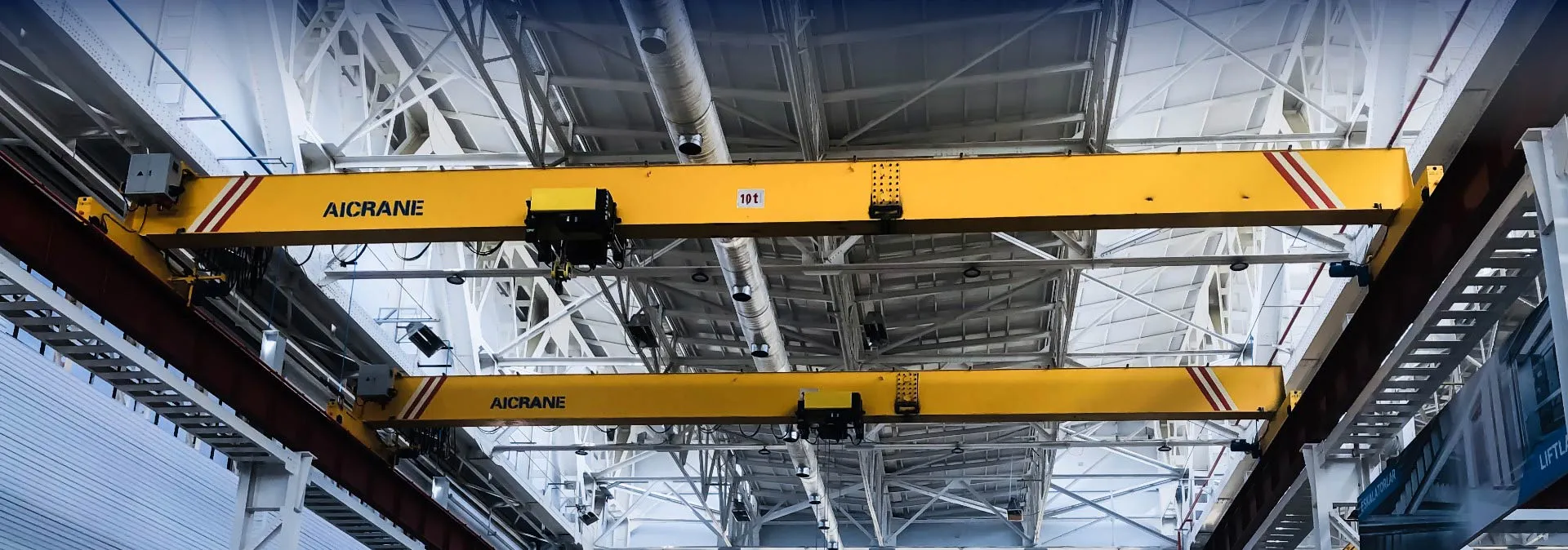 AICRANE single girder overhead crane with electric hoist for workshop material handling