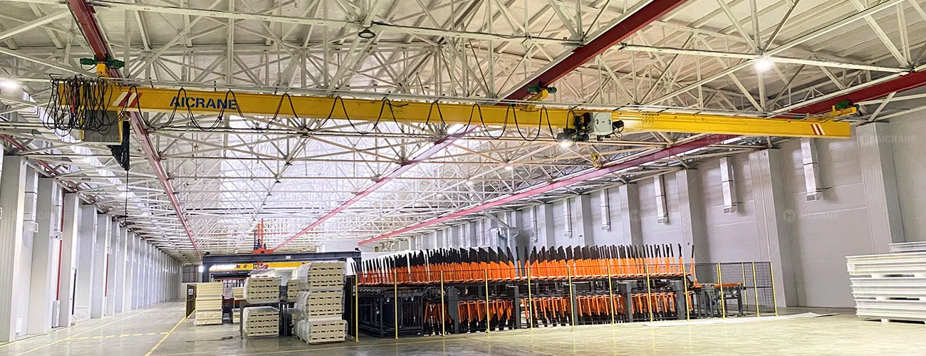 Single Beam Underhung Cranes for Building Materials in Uzbekistan