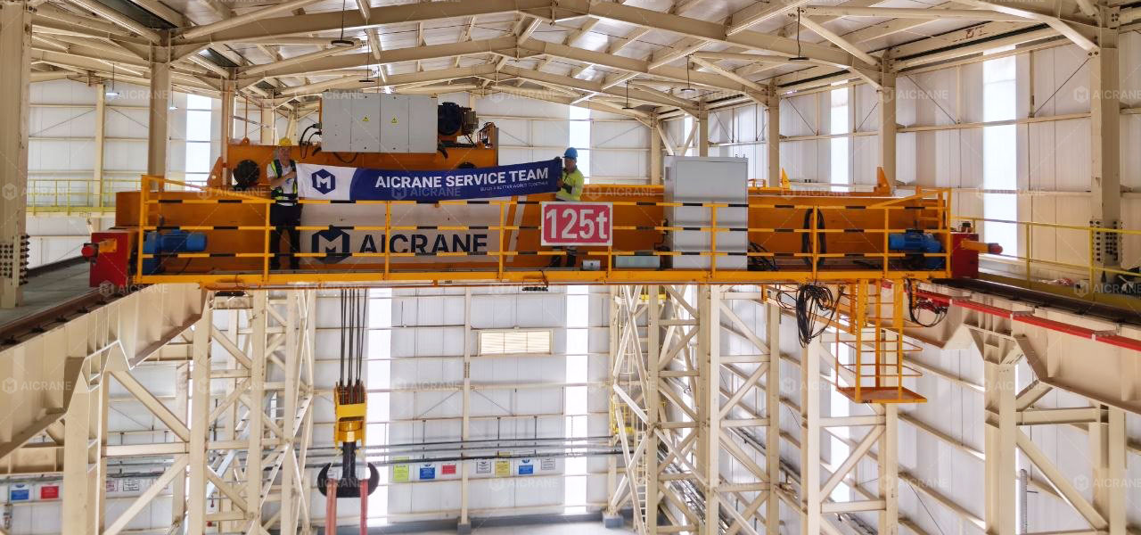 125t and 50t overhead cranes in Uzbekistan mining project