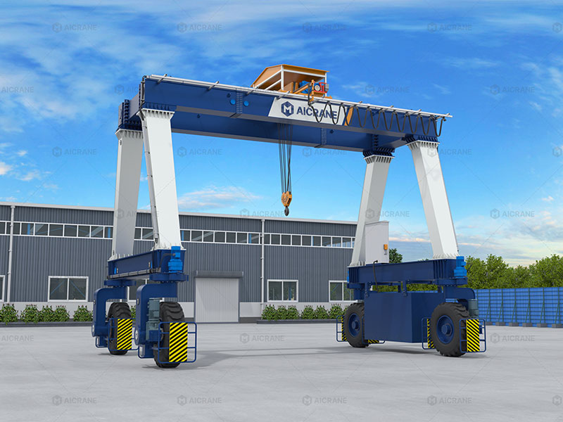 A-frame heavy duty RTG crane for maximum structural stability