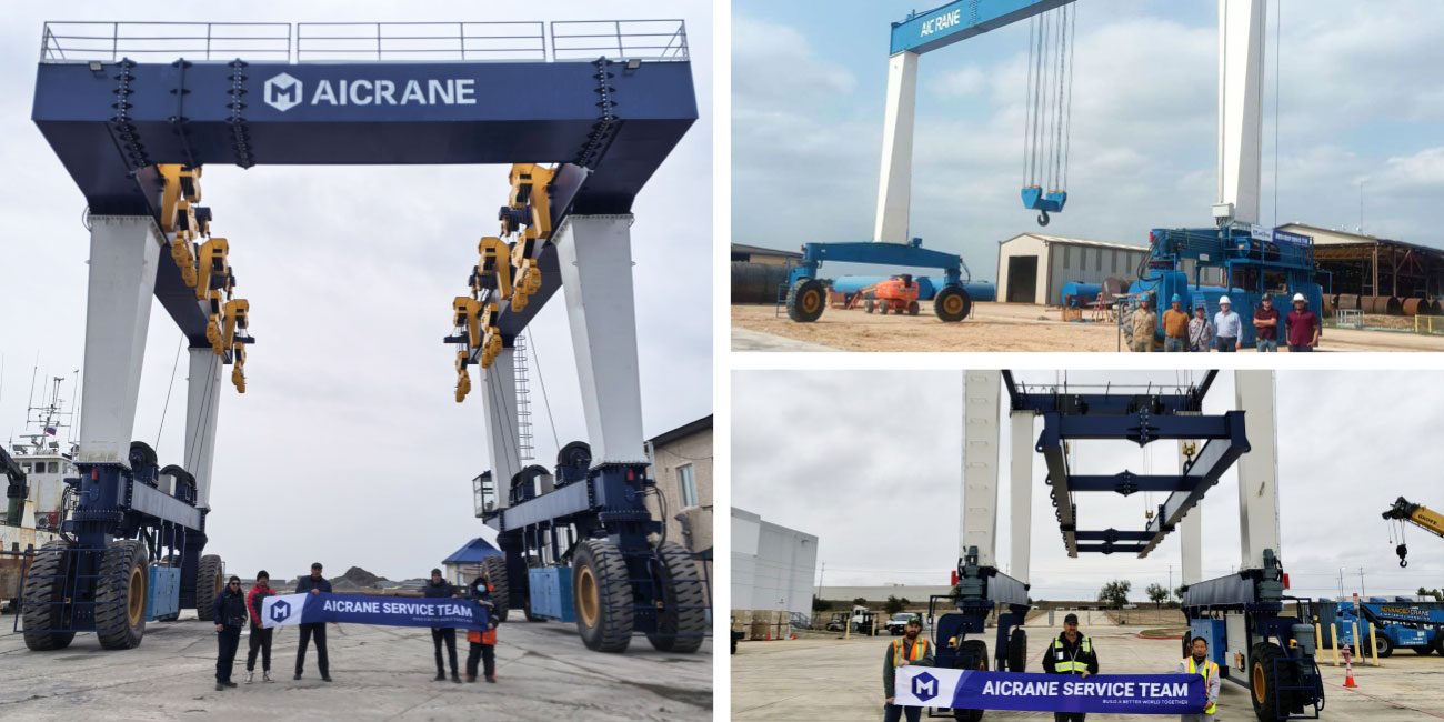 Aicrane global service teams providing on-site support for heavy duty gantry crane