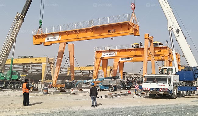 Aicrane on-site expert supervision for heavy-duty gantry crane installation