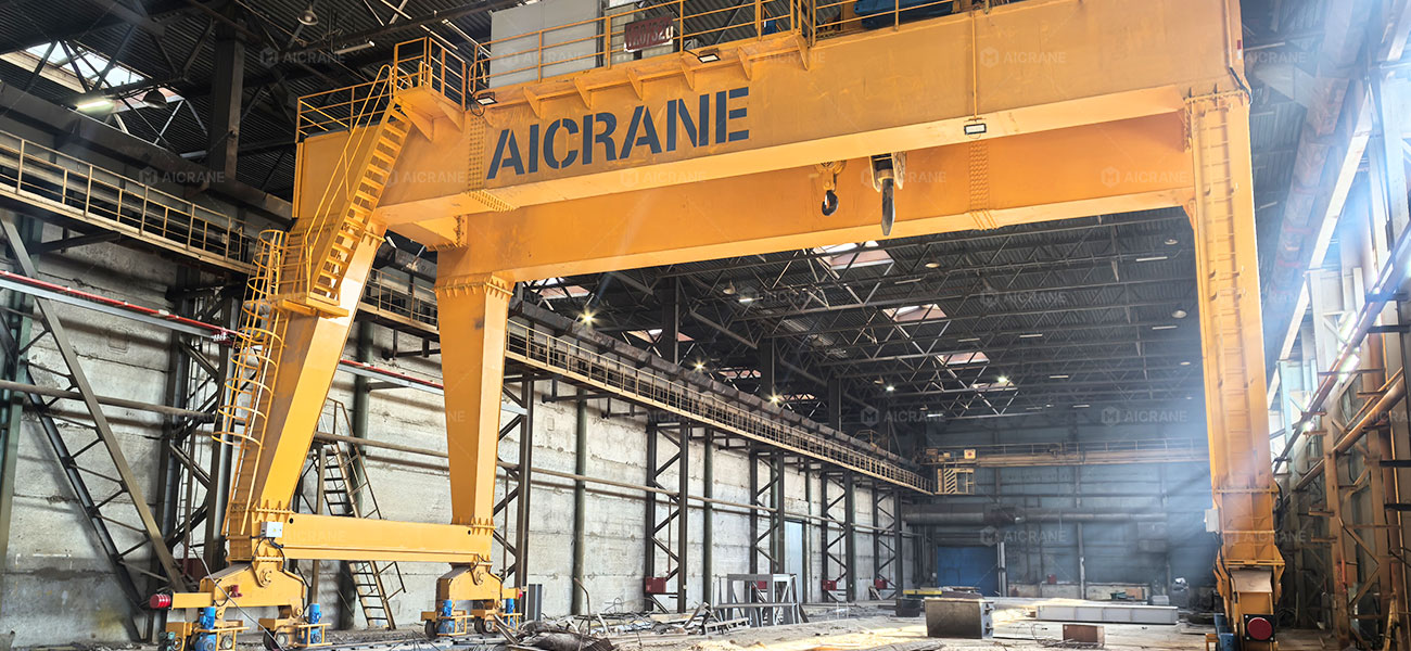 Heavy-duty 120t overhead crane for mining machinery manufacturing in Russia