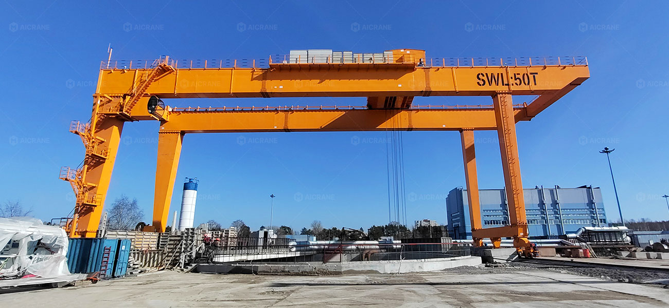 50t high-lift gantry crane for tunnel excavation muck removal in Russia