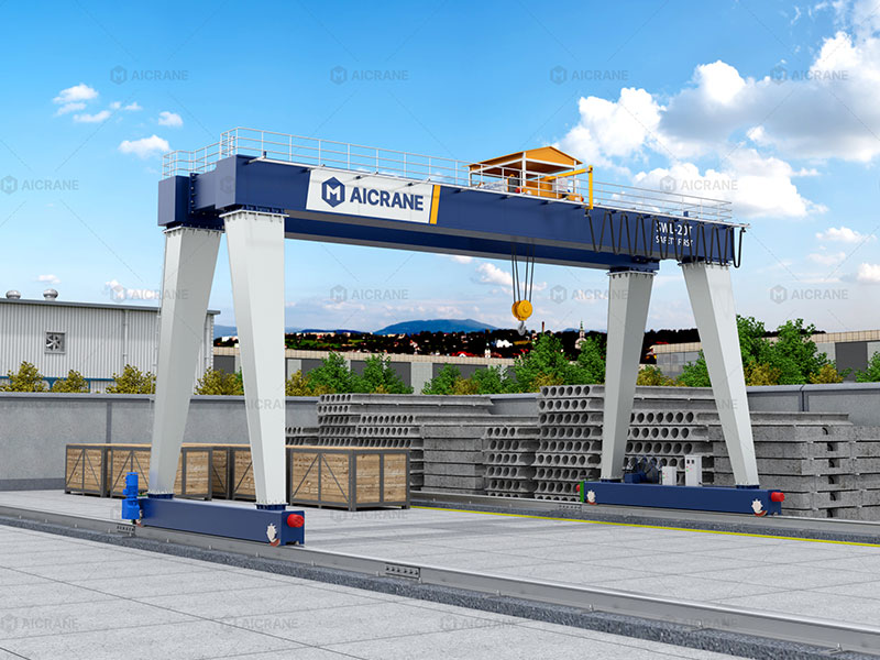 Heavy duty double girder gantry crane for high-stability lifting