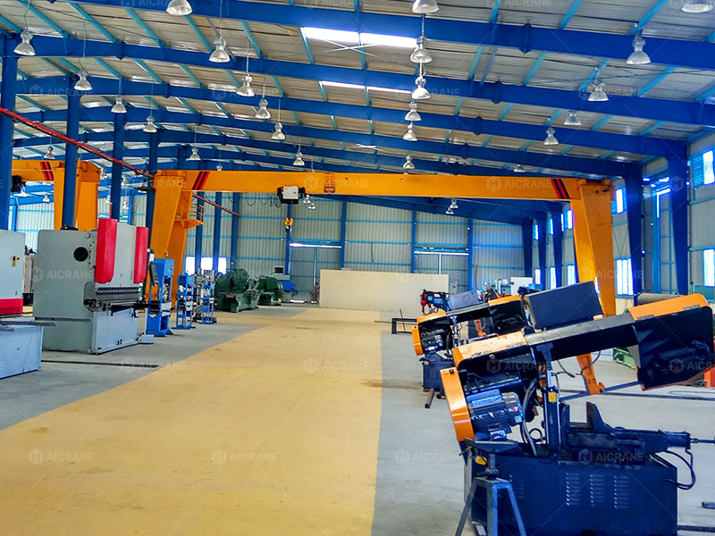 Light duty single girder gantry crane for general workshop lifting