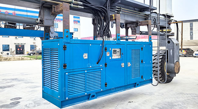 RTG crane hydraulic power system for shipyard lifting operations