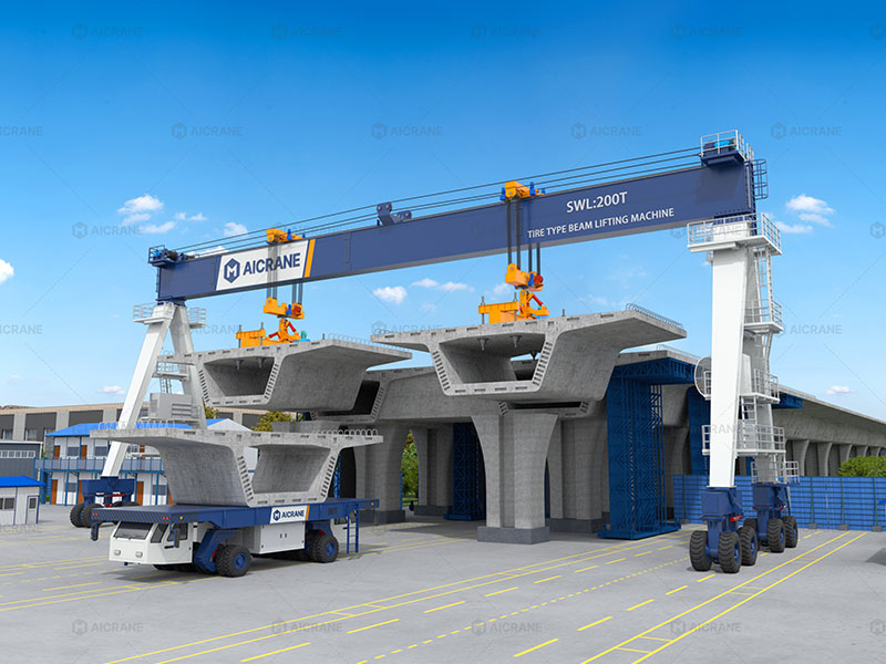 Customized large RTG crane for bridge construction