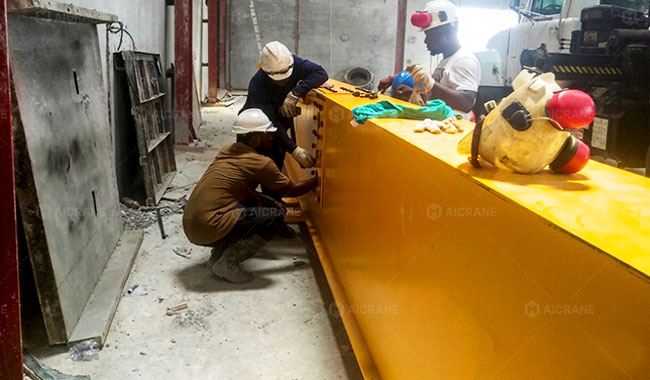 lightweight bridge crane modular installation assembly