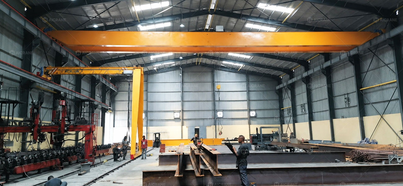 Double Girder Overhead Crane for Structural Steel Fabrication in Lagos