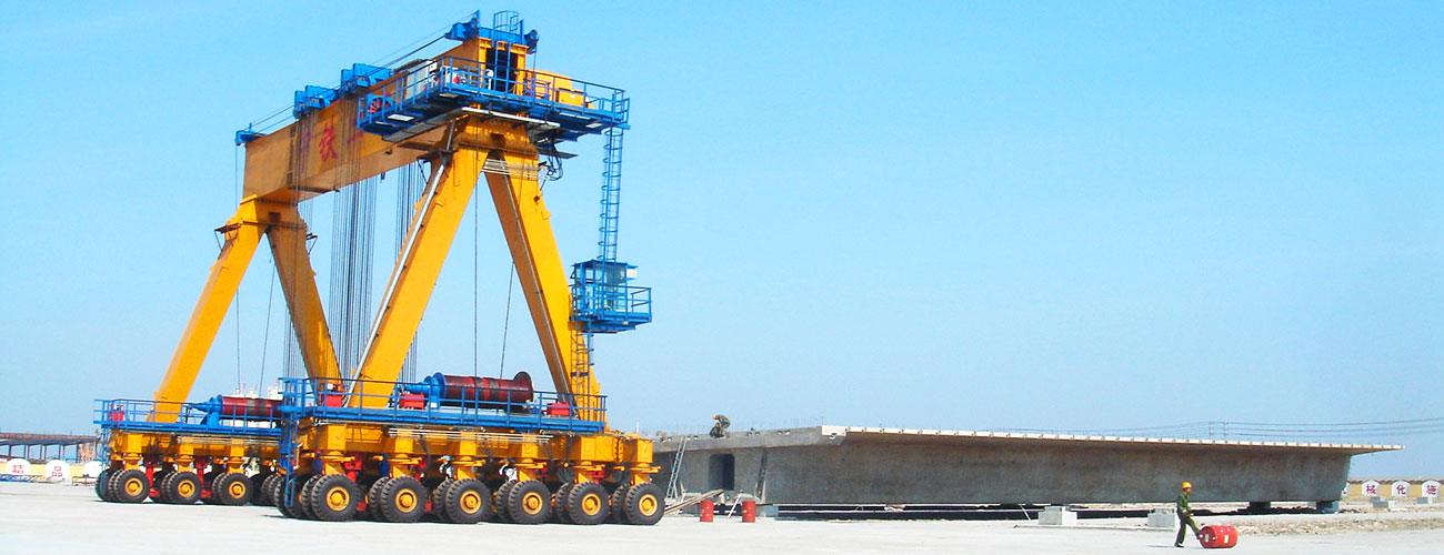 Handling oversized precast concrete beams in a beam yard