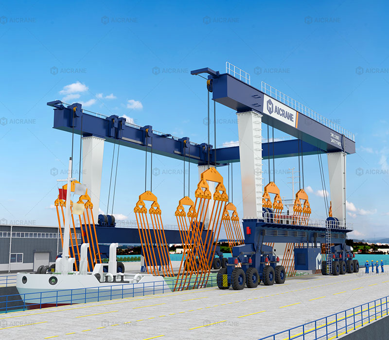 Large capacity boat hoist for shipyard, 800T-1200T