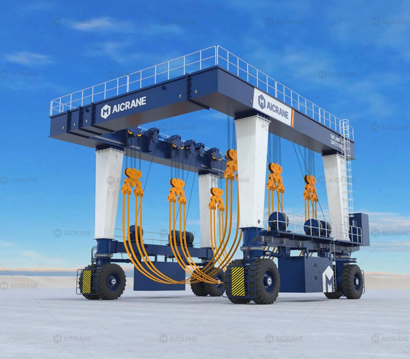 Mobile boat hoist for commercial shipyard use, 100T-400T