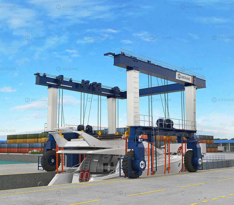 Small boat hoist for marina operations, 10T-100T