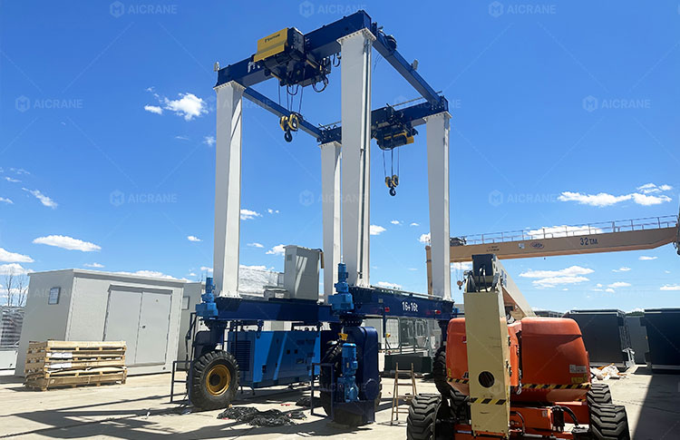 Compact rubber tyred gantry crane adapting to limited-space industrial layouts and flexible handling requirements