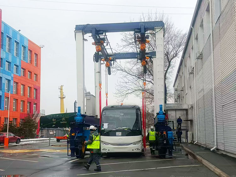 Customized 20T RTG Crane for Bus Body Handling in Russia