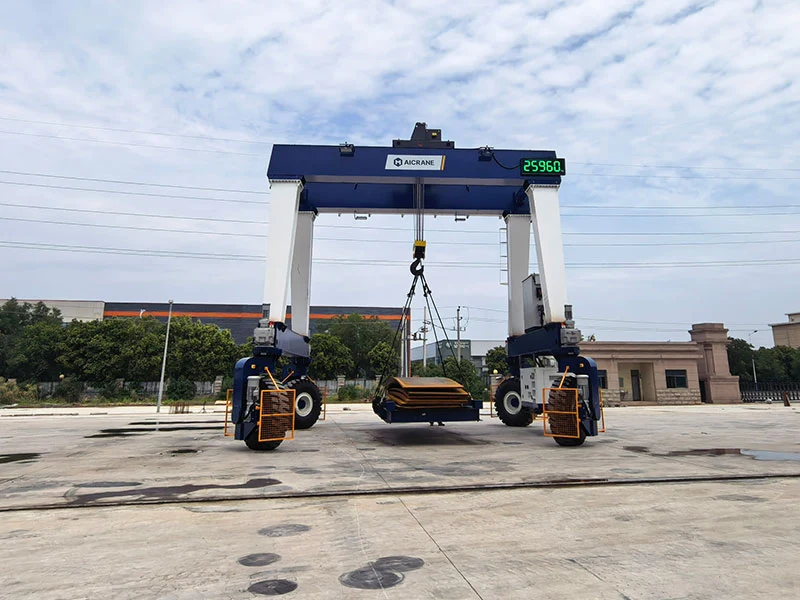 Customized rubber tyred gantry crane for industrial material handling applications