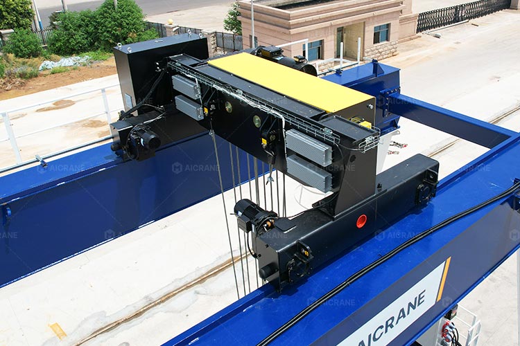 RTG crane wire rope hoist trolley with compact lifting mechanism