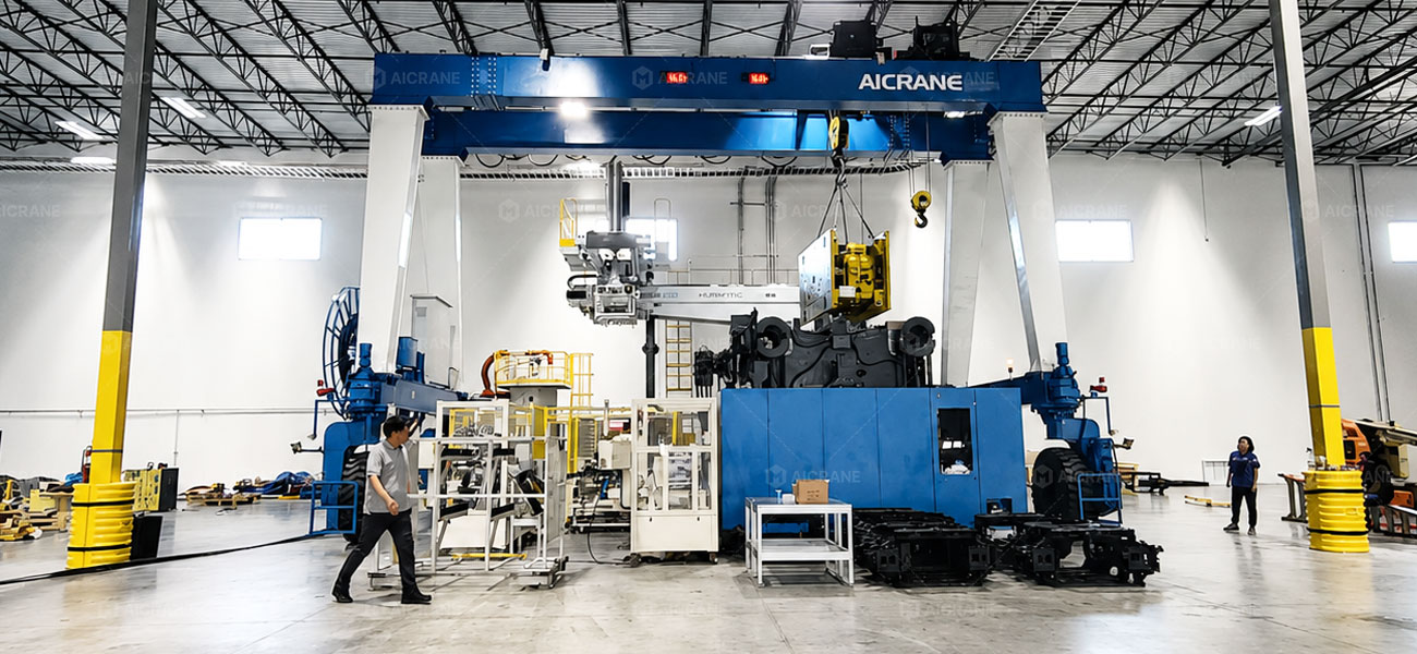 Rubber Tyred Indoor Gantry Crane for an Automotive Manufacturing Facility in the USA