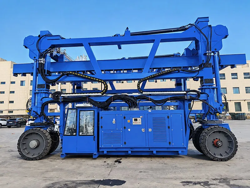 SC80 Diesel Straddle Carrier Handling Oversized Industrial Loads