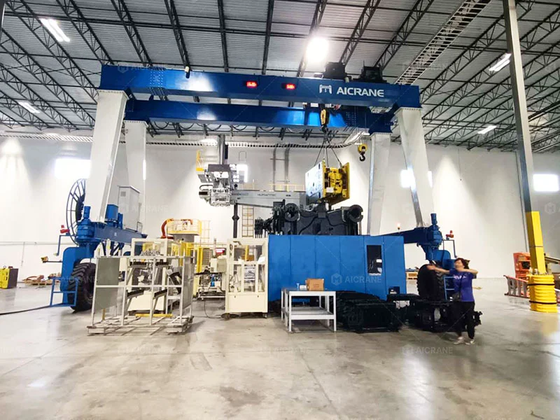 MGT 32/20 ton rubber tyred gantry crane handling automotive injection molds