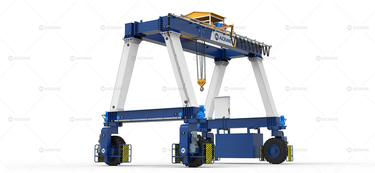 MGT A-Type double girder rubber tyred gantry crane structure