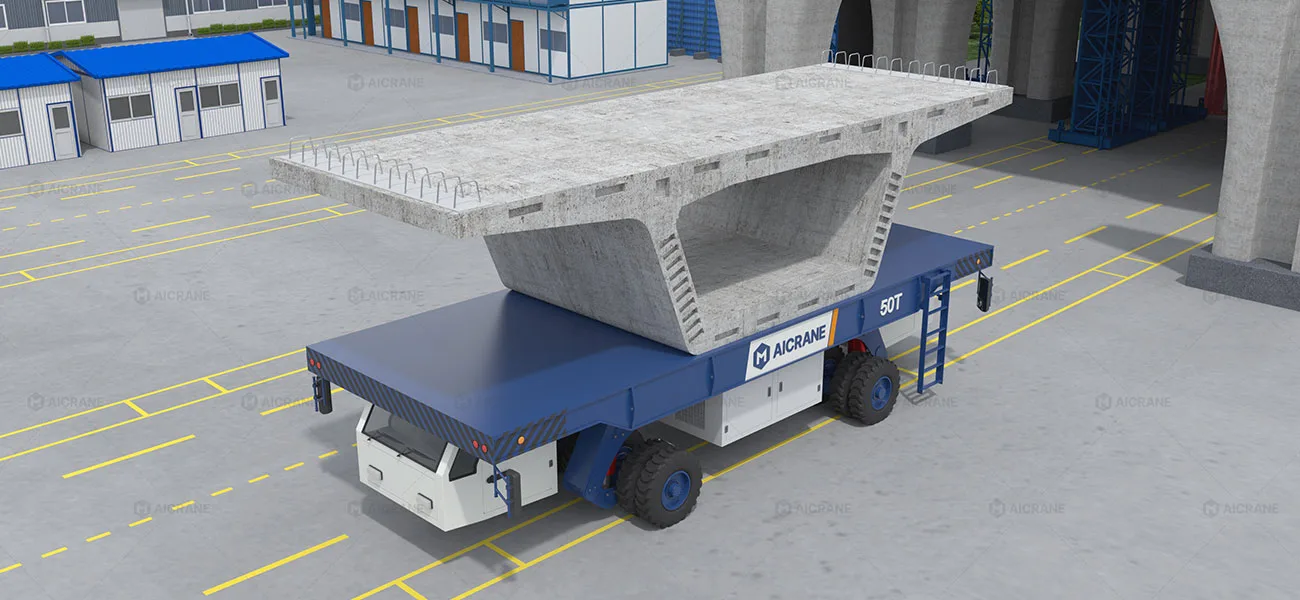 Self propelled transporter configuration for a road and bridge construction project